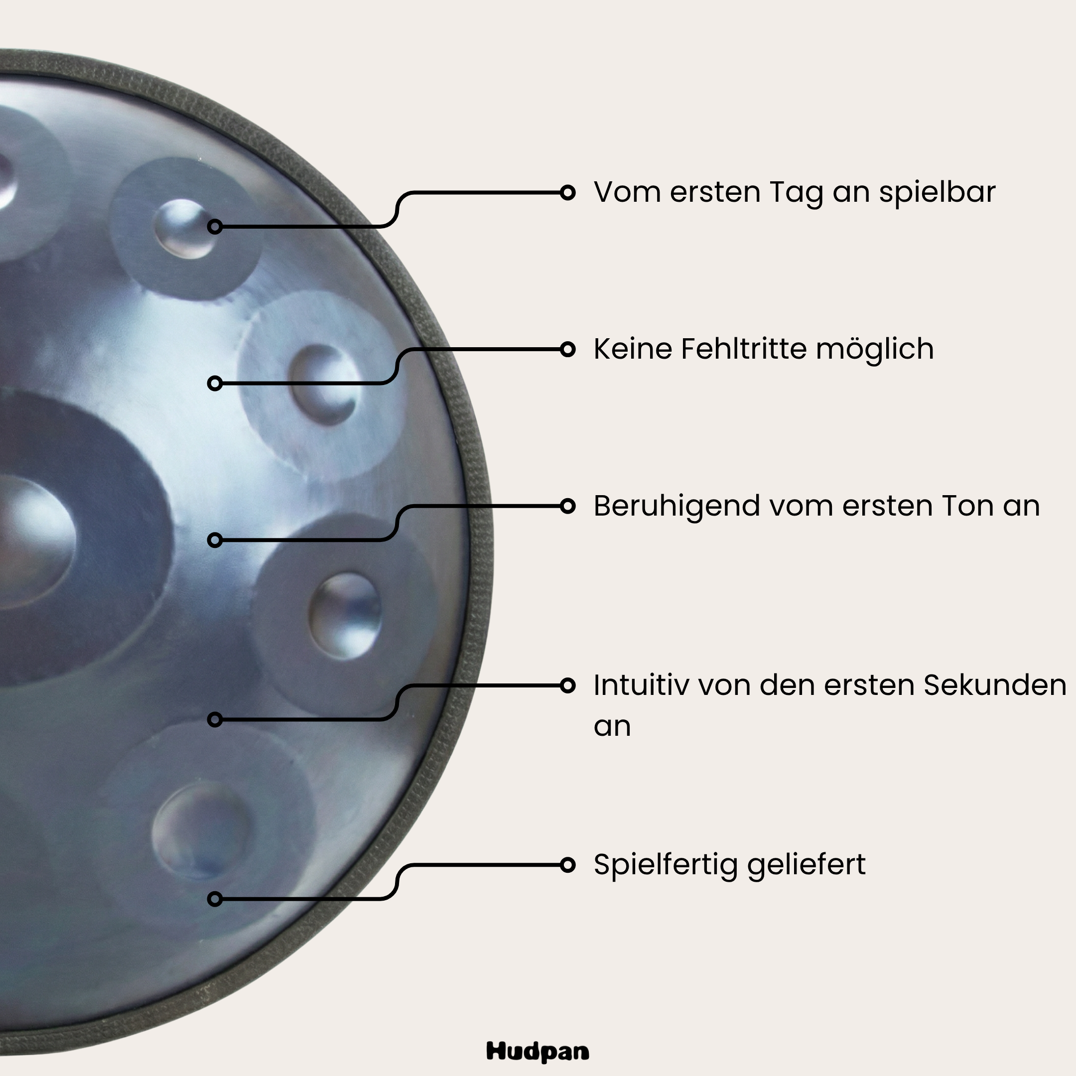Handpan Nebel  9/10/12 Noten - D-Kurd