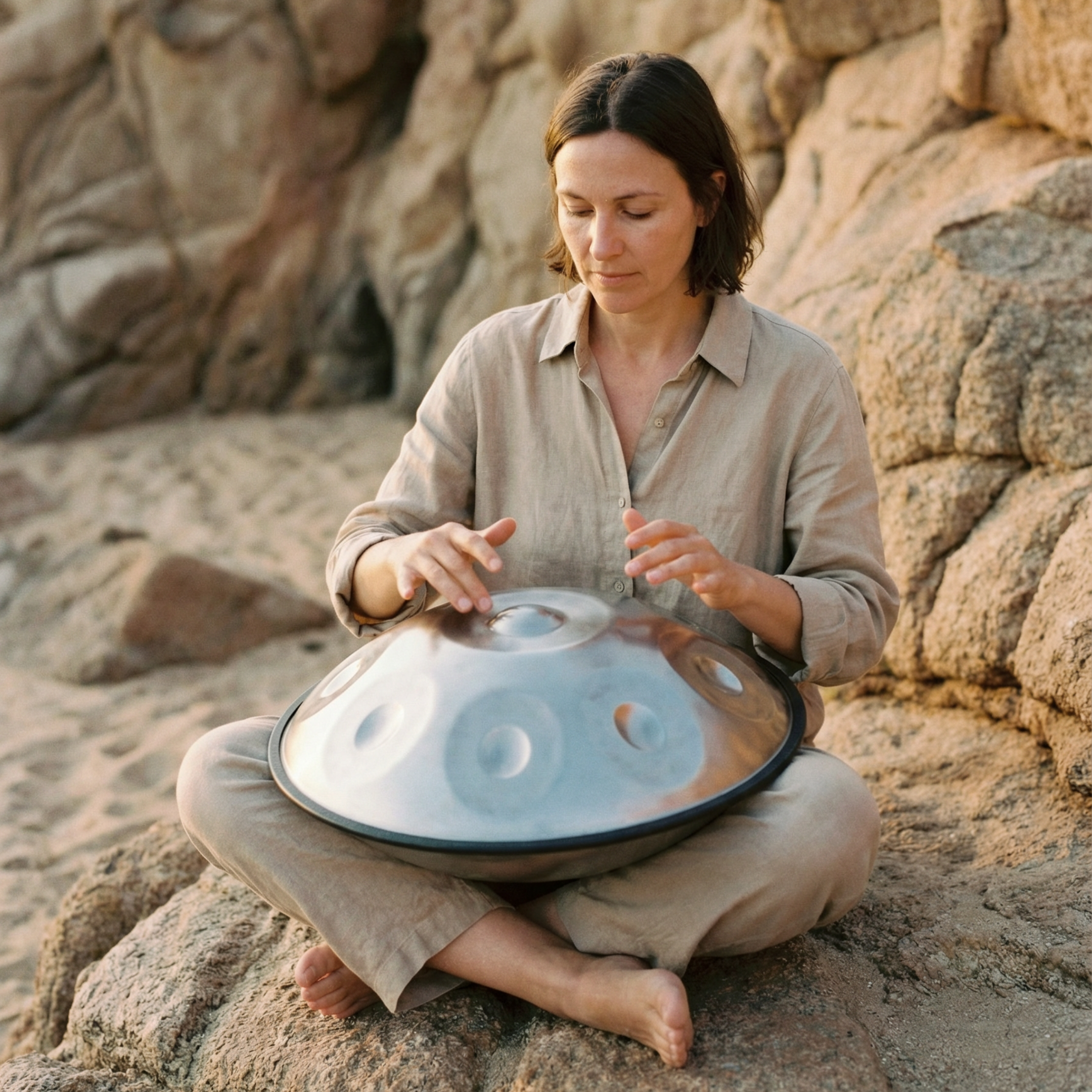 Handpan Stahl  9/10/12 Noten - D-Kurd