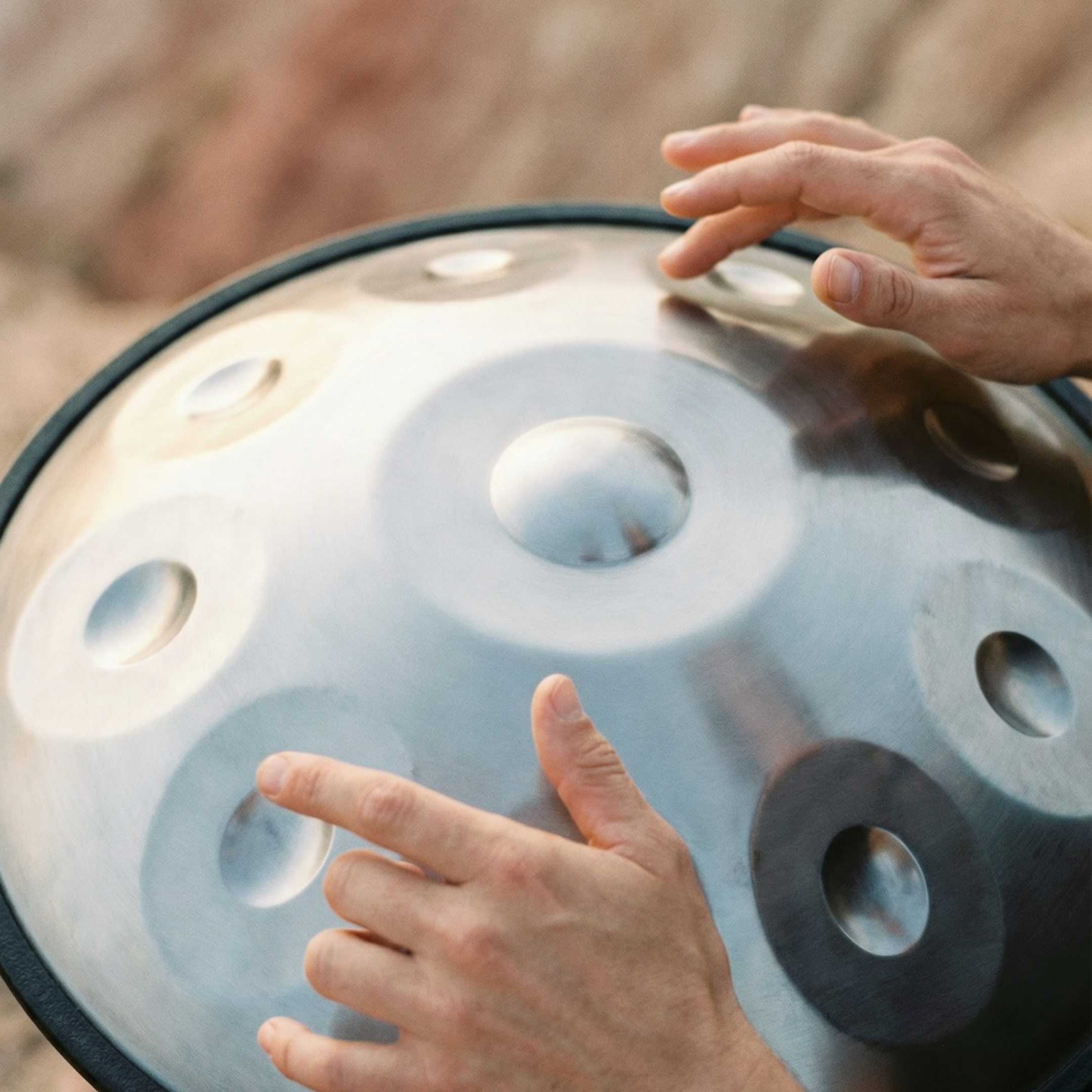Handpan Stahl  9/10/12 Noten - D-Kurd