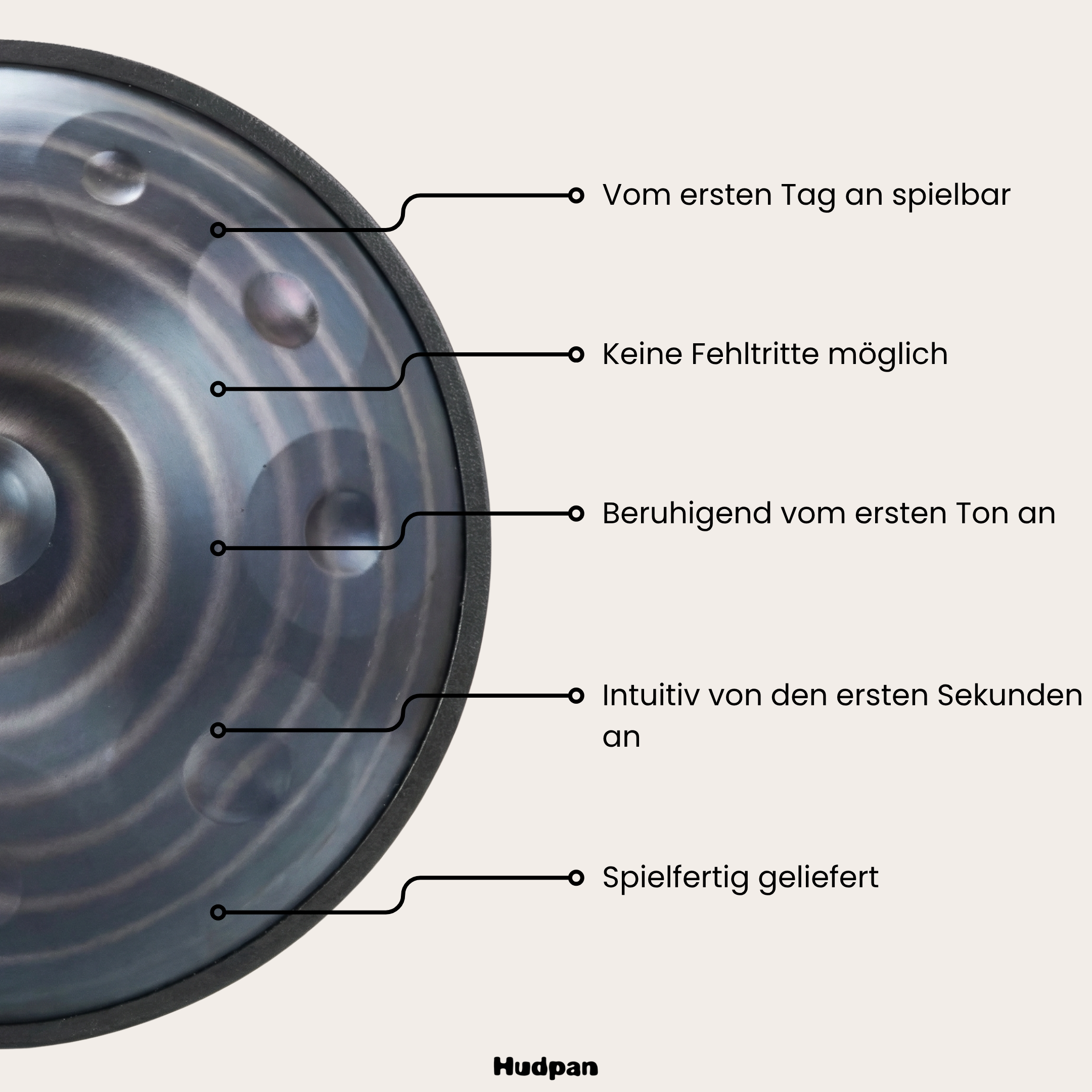 Handpan Strudel  9/10/12 Noten - D-Kurd