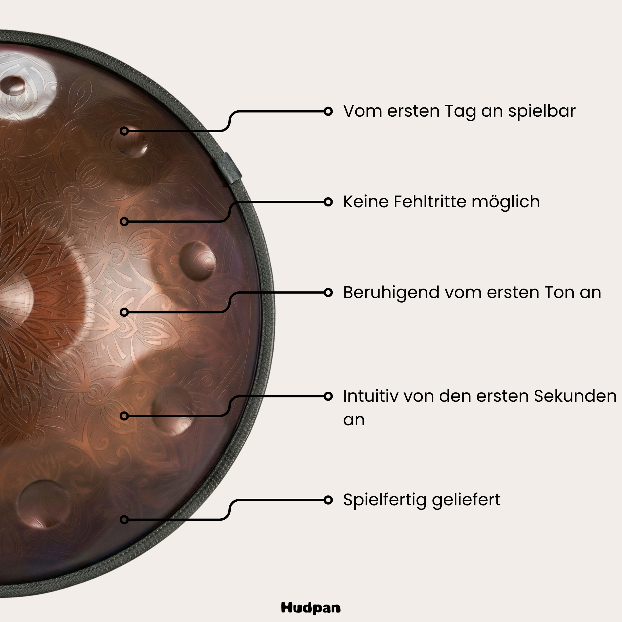 Handpan Glut  9/10/12 Noten - D-Kurd