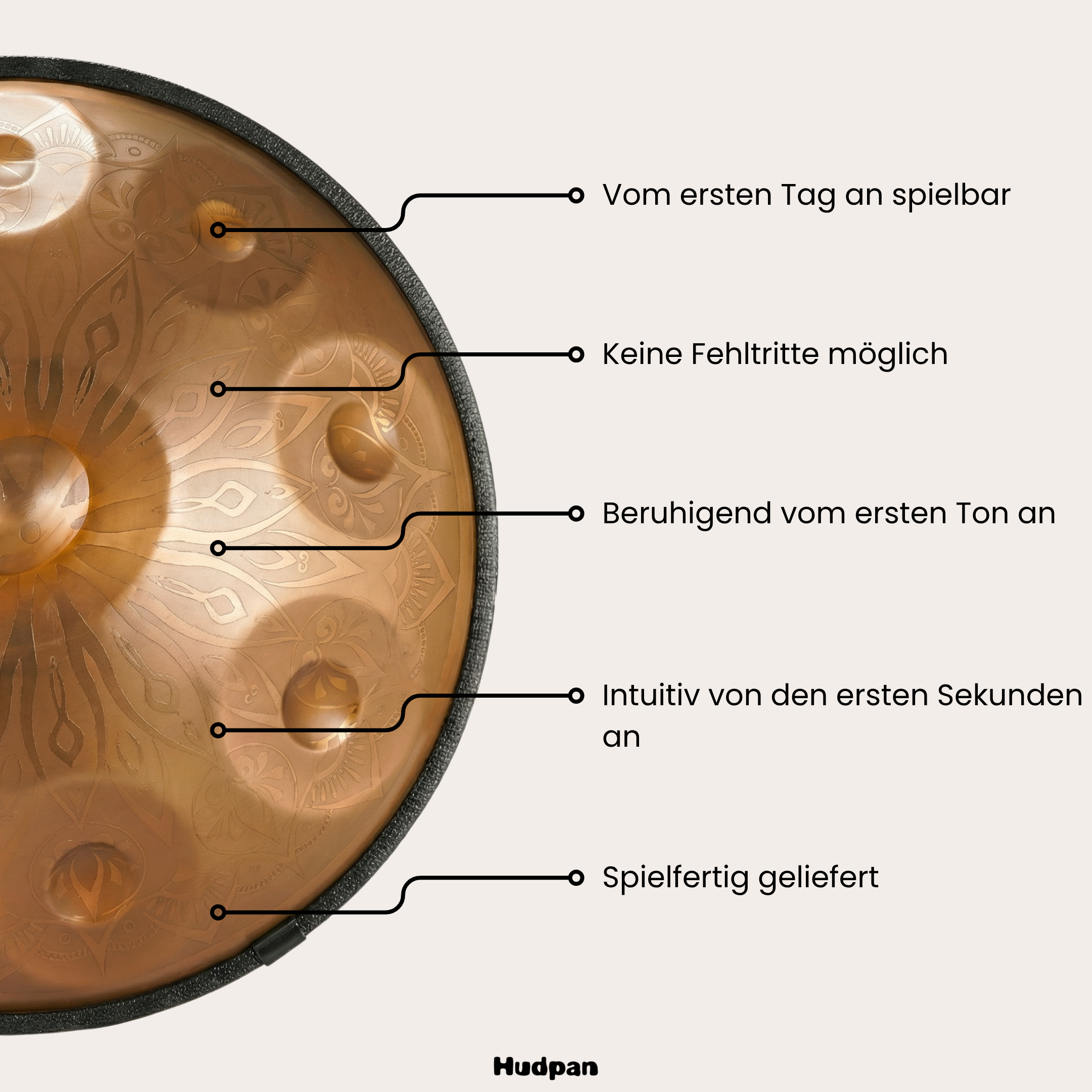 Handpan Lotus  9/10/12 Noten - D-Kurd