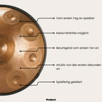 Handpan Aztec  9/10/12 Noten - D-Kurd