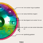 Handpan Regenbogen  9/10/12 Noten - D-Kurd