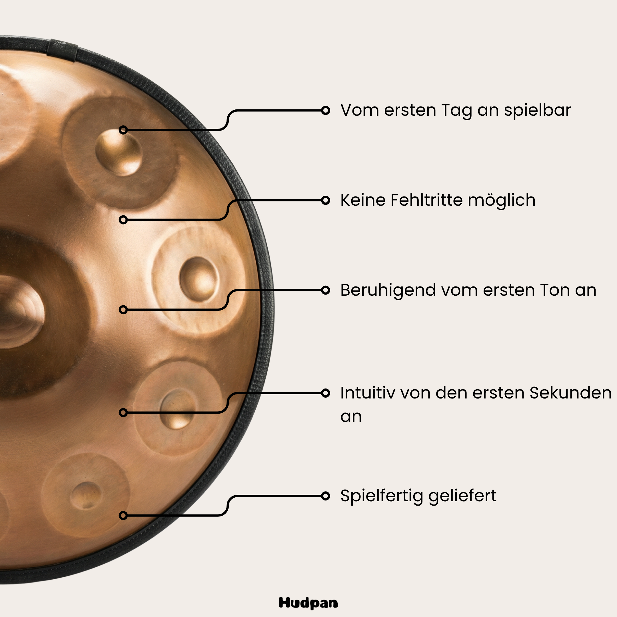 Handpan Patina  9/10/12 Noten - D-Kurd
