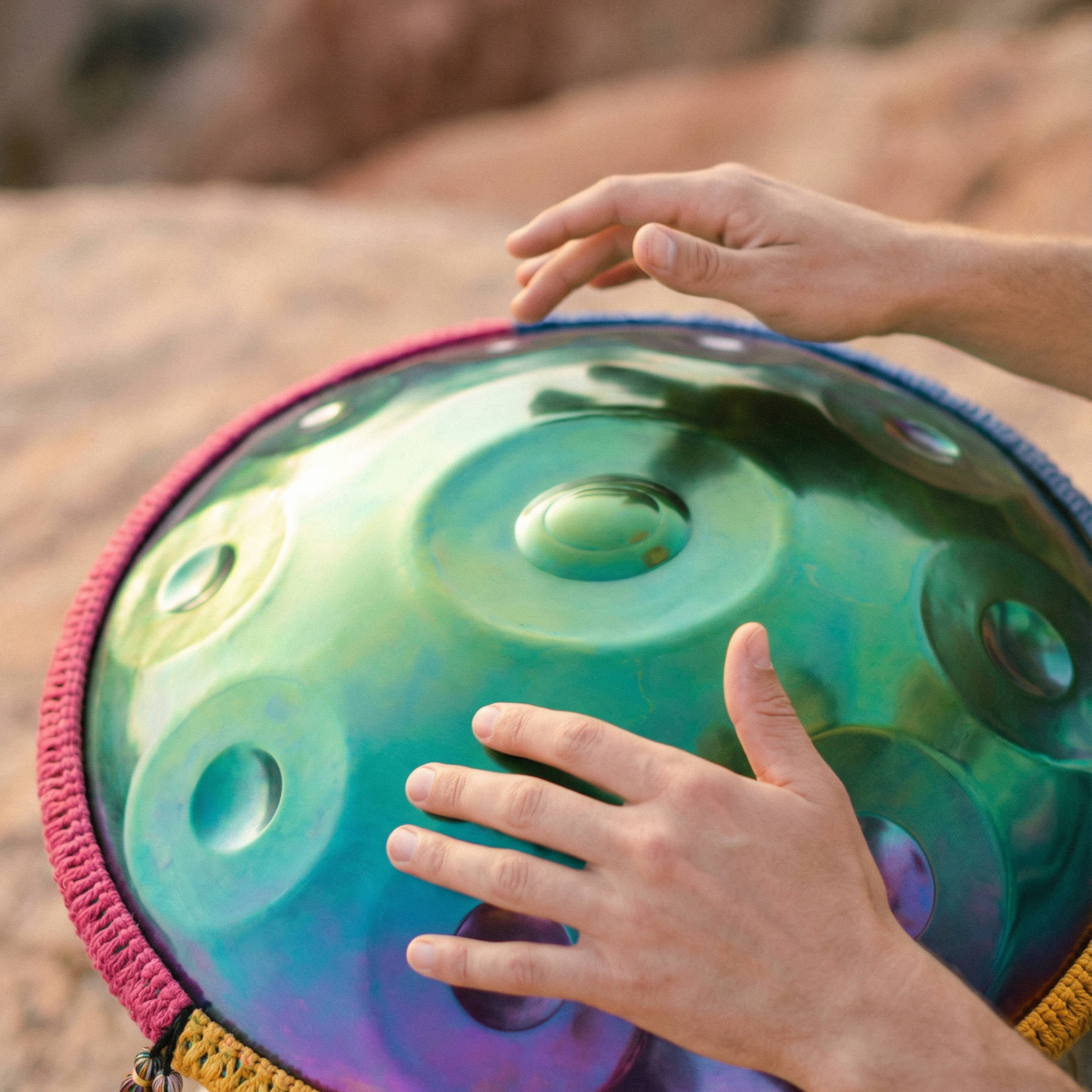 Handpan Regenbogen  9/10/12 Noten - D-Kurd